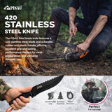 Fixed Blade Outdoor Knife with Sheath – 26cm Camping Knife for Hiking, Fishing & Outdoor Use