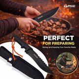 Fixed Blade Outdoor Knife with Sheath – 26cm Camping Knife for Hiking, Fishing & Outdoor Use