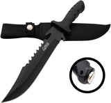 PISAU 420 Stainless Steel Fixed Blade Outdoor Knife with Nylon Sheath – 30.2cm