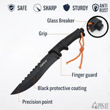 Fixed Blade Outdoor Knife with Sheath – 26cm Camping Knife for Hiking, Fishing & Outdoor Use
