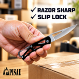 PISAU 3Cr13MoV Mini Manual Folding Keyring Knife – 6cm Blade