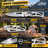 PISAU 3Cr13MoV Mini Manual Folding Keyring Knife – 6cm Blade