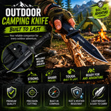Fixed knife Survival Blade with Carry Case Camping Fishing Hiking Pig Hunting