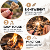 PISAU Wax-Infused Hemp Tinder Fire Starter Cord – 35cm