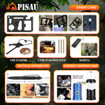 PISAU Professional Survival Kit 20 in 1 Tactical Gear for Camping Hunting Hiking
