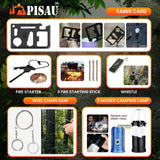 PISAU Professional Survival Kit 20 in 1 Tactical Gear for Camping Hunting Hiking