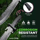 PISAU 420 Stainless Steel Fixed Blade Outdoor Knife with Nylon Sheath – 30.2cm