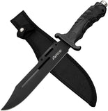 Fixed Blade Knife with Sheath – 420 Stainless Steel Outdoor Camping & Bushcraft Knife – 20cm Fixed Blade for Hiking, Fishing, Survival Gear