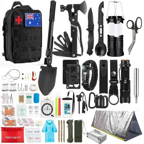 PISAU Professional Survival Kit 20 in 1 Tactical Gear for Camping Hunting Hiking