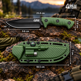 PISAU 5Cr13MoV Full-Tang Fixed Blade Outdoor Knife with Rigid Sheath – 26cm