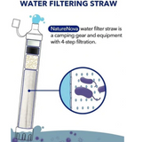 PISAU Portable Water Filter Straw Purifier Emergency  Survival Outdoor Camping