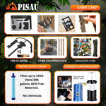 PISAU Professional Survival Kit 20 in 1 Tactical Gear for Camping Hunting Hiking