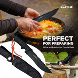 Outdoor Duty Fixed Blade Knife with Non-slip Handle and Nylon Sheath EDC Camping