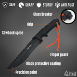 Outdoor Duty Fixed Blade Knife with Non-slip Handle and Nylon Sheath EDC Camping