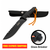 Outdoor Duty Fixed Blade Knife with Non-slip Handle and Nylon Sheath EDC Camping