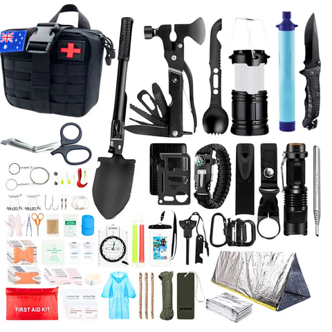 PISAU Professional Survival Kit 20 in 1 Tactical Gear for Camping Hunting Hiking