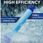 PISAU Portable Water Filter Straw Purifier Emergency  Survival Outdoor Camping