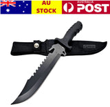 PISAU Pig Sticker Tactical Razor Bowie Hunting Knife Camping Military W/ Sheath