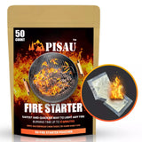 50 PCS PISAU Fireplace Grill Wood Firestarter Pit BBQ for Camping Hiking Picnic