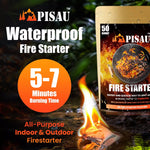 50 PCS PISAU Fireplace Grill Wood Firestarter Pit BBQ for Camping Hiking Picnic