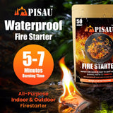 50 PCS PISAU Fireplace Grill Wood Firestarter Pit BBQ for Camping Hiking Picnic