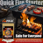 50 PCS PISAU Fireplace Grill Wood Firestarter Pit BBQ for Camping Hiking Picnic