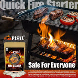 50 PCS PISAU Fireplace Grill Wood Firestarter Pit BBQ for Camping Hiking Picnic