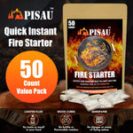 50 PCS PISAU Fireplace Grill Wood Firestarter Pit BBQ for Camping Hiking Picnic