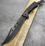 Outdoor Survival Straight Knife Hunting Hiking Pocket Tool Blade Camping folding