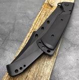 Outdoor Survival Straight Knife Hunting Hiking Pocket Tool Blade Camping folding