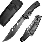 Outdoor Survival Straight Knife Hunting Hiking Pocket Tool Blade Camping folding