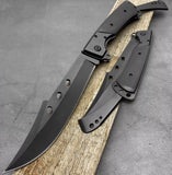 Outdoor Survival Straight Knife Hunting Hiking Pocket Tool Blade Camping folding
