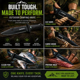 Fixed knife Survival Blade with Carry Case Camping Fishing Hiking Pig Hunting