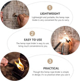 Fire Starter Survival Tool - Parrafin Wax Infused Hemp Tinder Fire Starter Tube