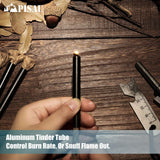 Fire Starter Survival Tool - Parrafin Wax Infused Hemp Tinder Fire Starter Tube