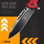Pisau- Folding Knife with Paracord handle