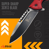 Pisau- Folding Knife with Paracord handle